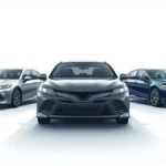 Three Toyota Camry generations shown side by side to illustrate the best used Camry years