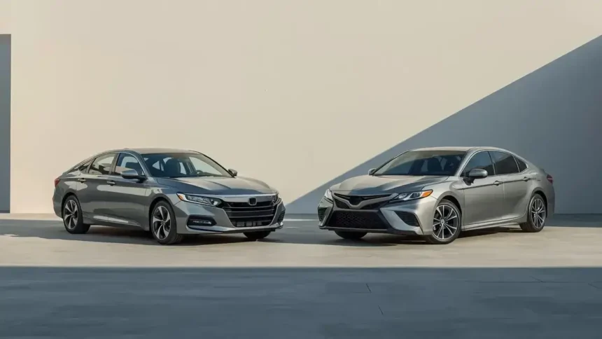Honda Accord and Toyota Camry side-by-side used car comparison