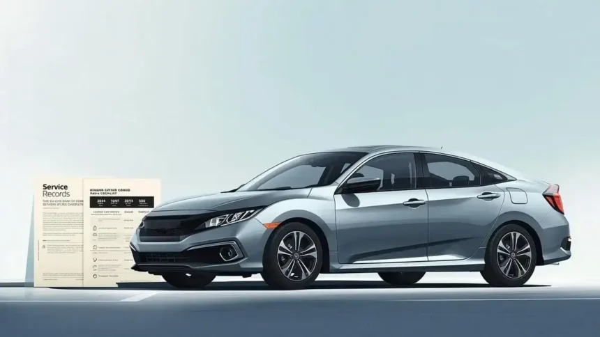 Used Honda Civic with service records and buyer checklist