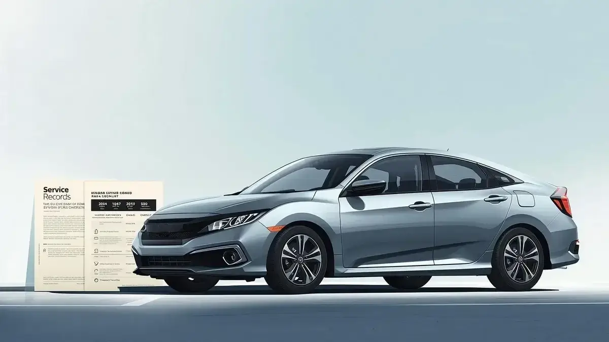 Used Honda Civic with service records and buyer checklist