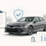 Toyota Camry illustration for a used-car guide about reliability and cost to own