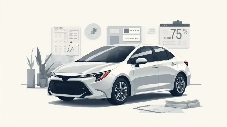 Used Toyota Corolla with buyer checklist and service records