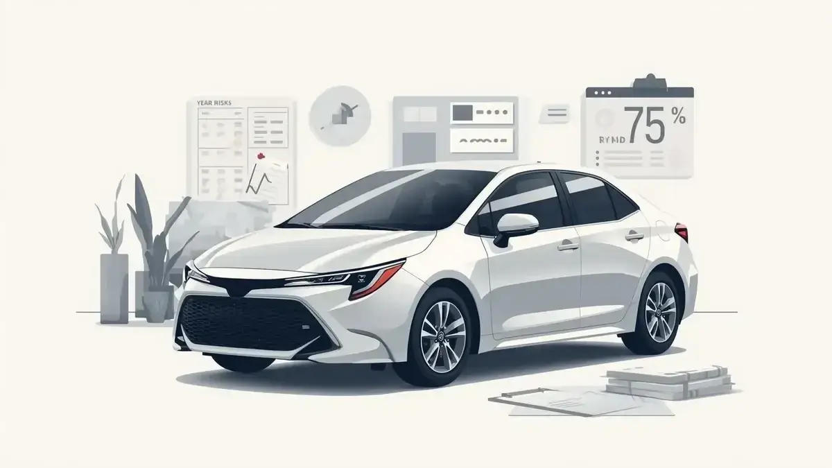 Used Toyota Corolla with buyer checklist and service records
