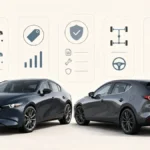 Used Mazda3 sedan and hatchback with trim comparison and buying checklist cues.