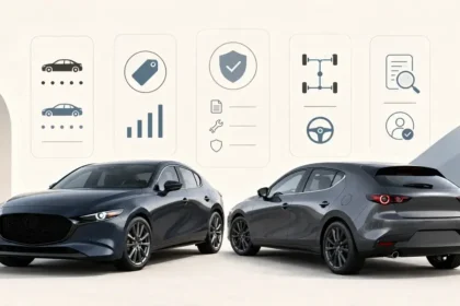 Used Mazda3 sedan and hatchback with trim comparison and buying checklist cues.