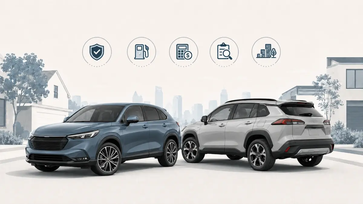 Used small SUV buyer guide comparing Honda HR-V and Toyota Corolla Cross