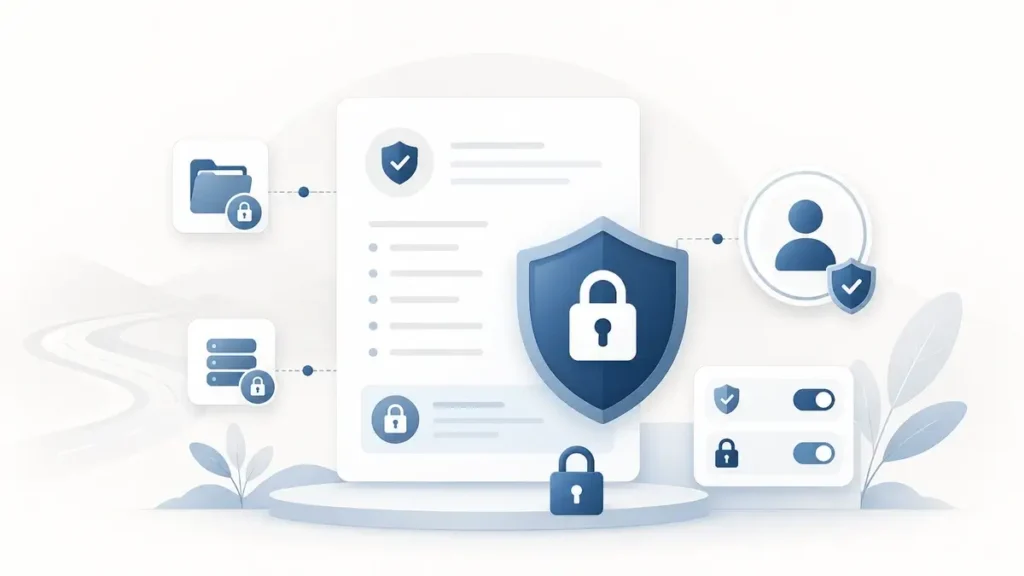 Privacy and data protection illustration for CarMerit Privacy Policy page