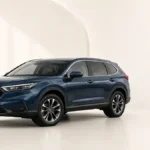 Honda CRV-style compact SUV with a simple used-car model-year decision chart