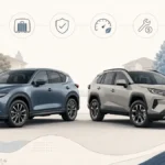 Mazda CX-5-style SUV and Toyota RAV4-style SUV compared for used compact SUV buyers