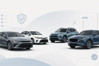 Reliable used cars shortlist with sedan, compact car, and SUV options