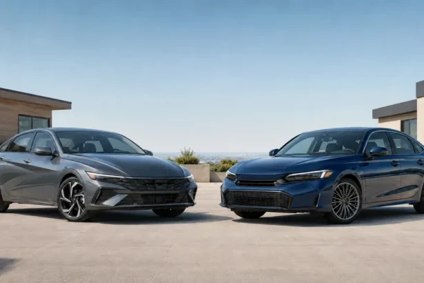 Hyundai Elantra vs Honda Civic used compact sedan comparison