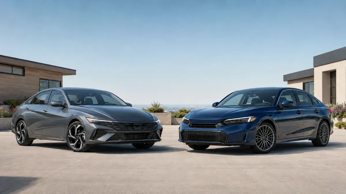 Hyundai Elantra vs Honda Civic used compact sedan comparison