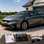 Used Kia Forte sedan with inspection checklist for model-year buying guidance