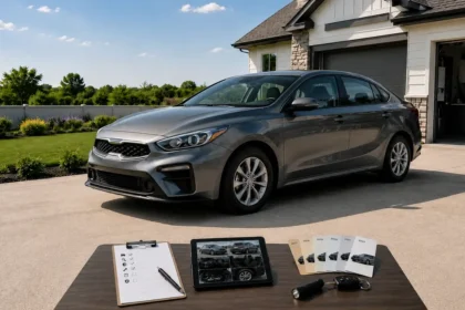 Used Kia Forte sedan with inspection checklist for model-year buying guidance