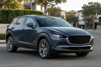 Used Mazda CX-30 parked on a clean suburban road for a reliability and cost-to-own guide
