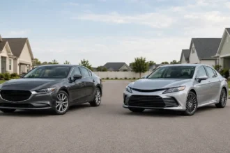 Used Mazda6 and Toyota Camry side by side for a used sedan comparison