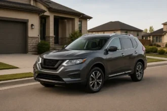 Used Nissan Rogue parked in a clean driveway for a reliability and ownership guide