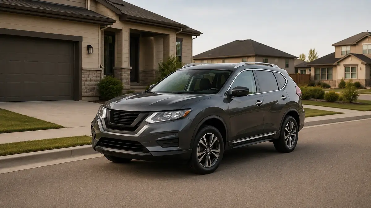 Used Nissan Rogue parked in a clean driveway for a reliability and ownership guide