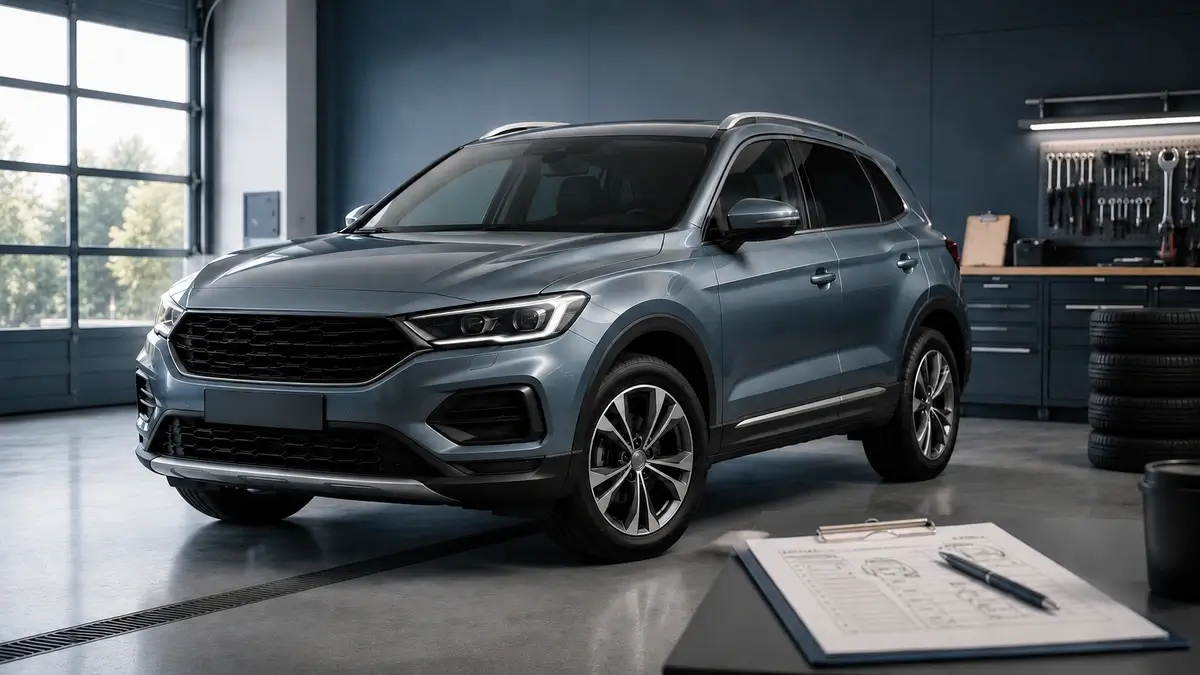 Generic compact SUV being inspected for a Subaru Crosstrek reliability and ownership cost guide