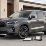 Used Toyota Highlander being inspected for reliability and ownership cost