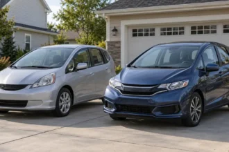 Used Honda Fit hatchbacks from two U.S. generations compared for a model-year buying decision